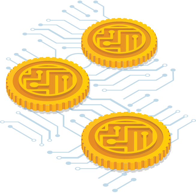 Digital Currency Circuit Background PNG
