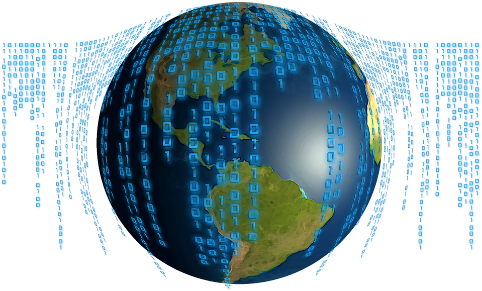 Digital Data Flow Global Network.png PNG