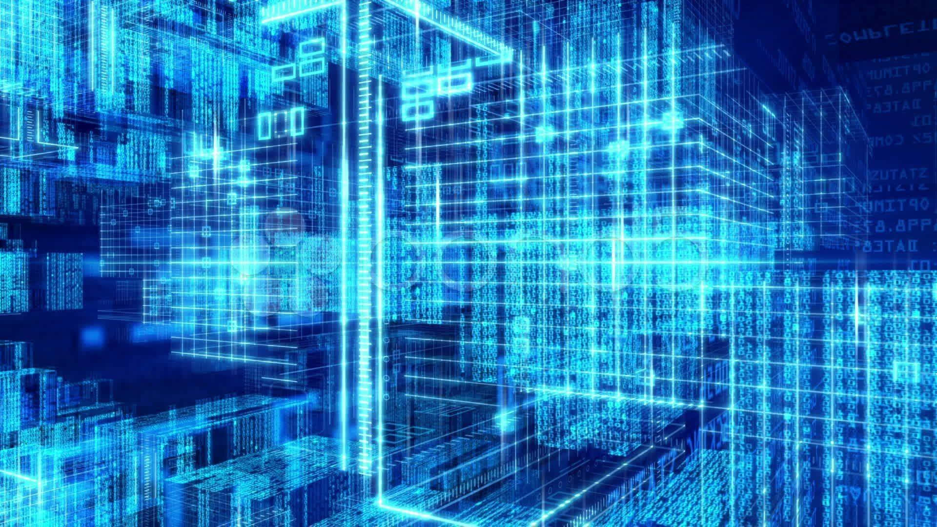 Digitale Gegevensmatrix Visualisatie Achtergrond