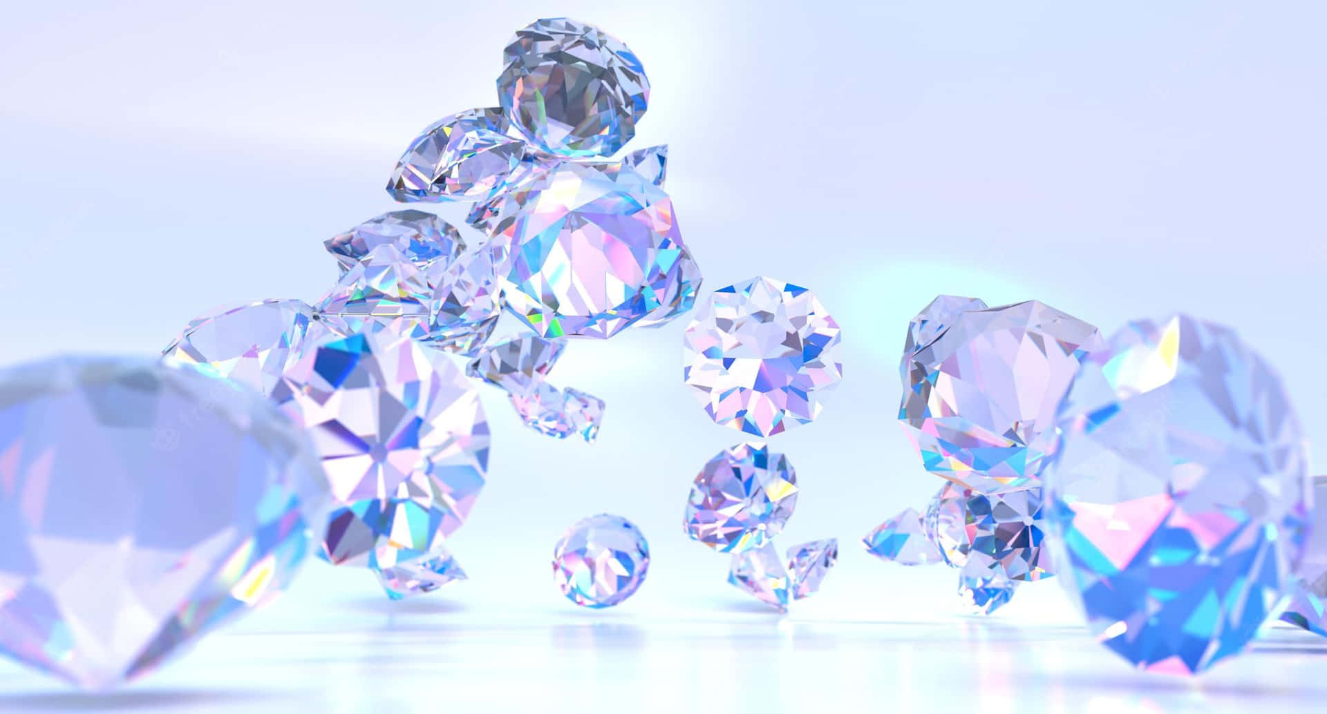 Digital Diamond Gemstone Render Wallpaper