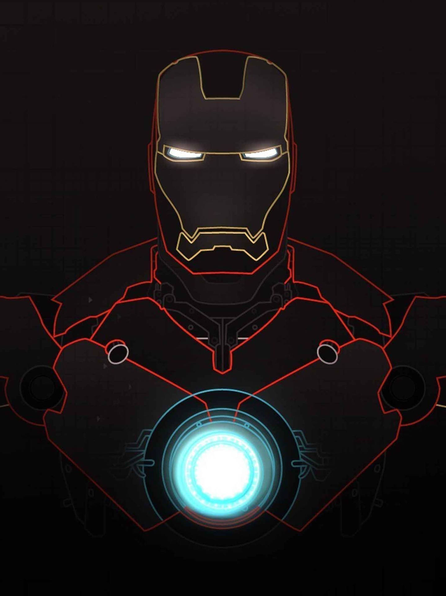 Digital Drawing Iron Man Phone Wallpaper