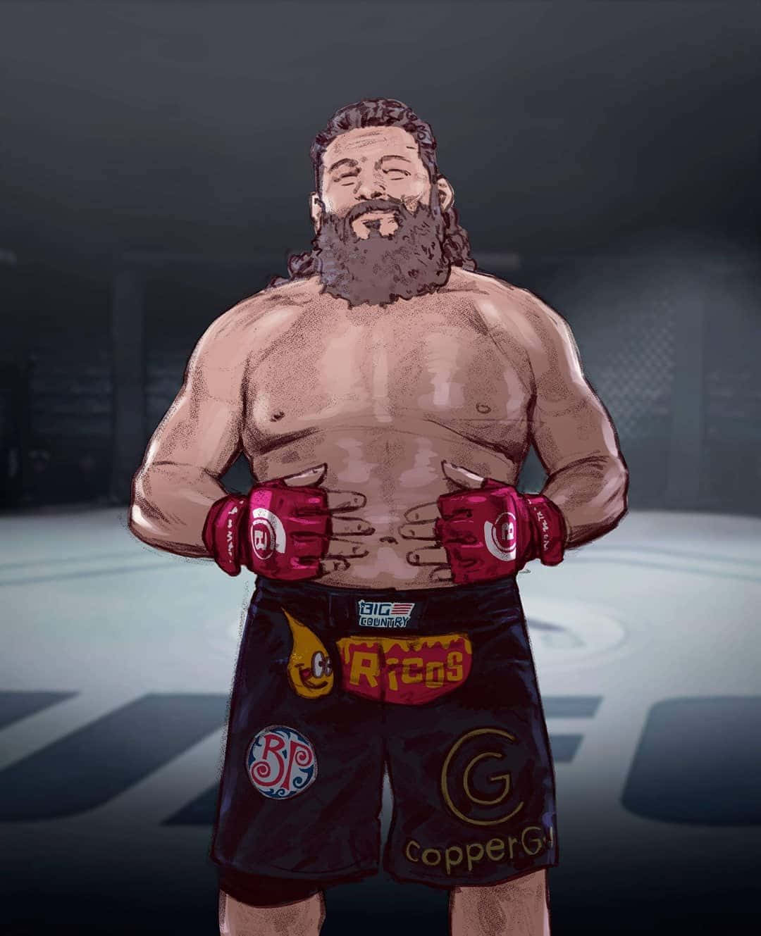 Digital Drawing Of Roy Nelson Wallpaper