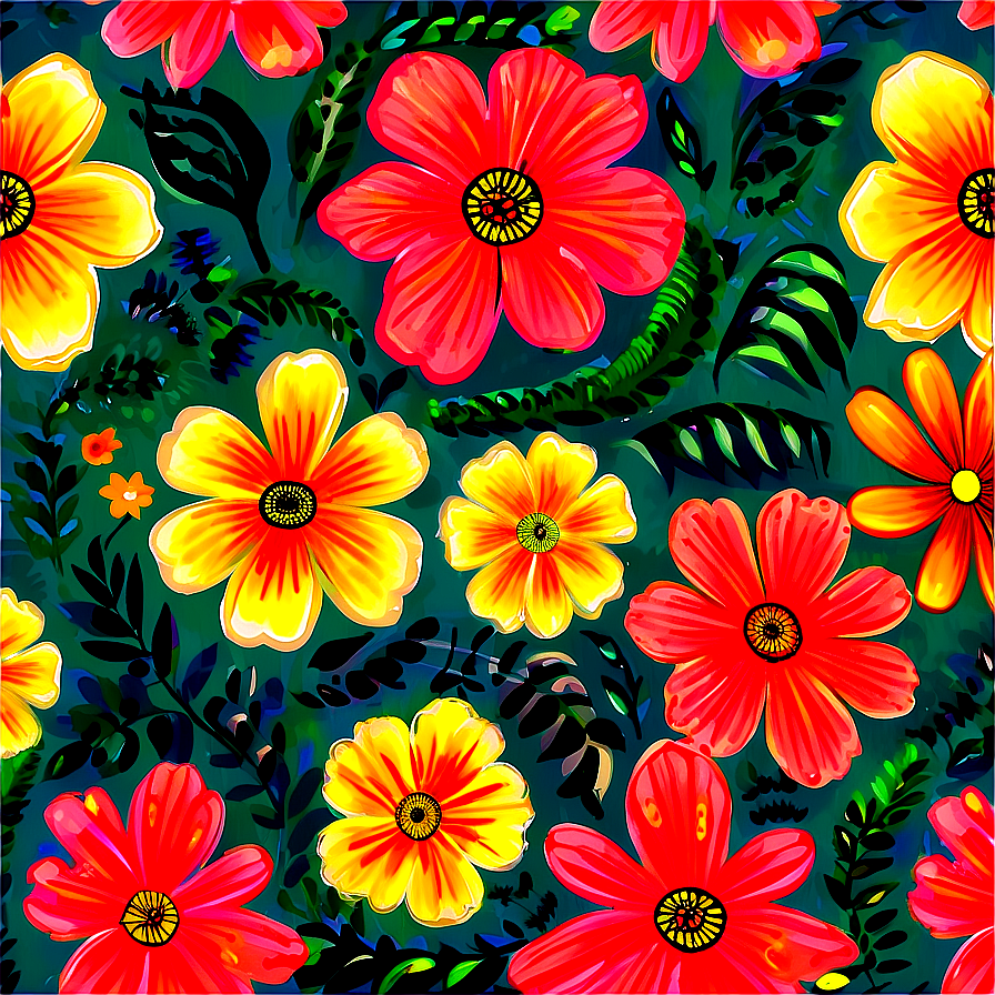 Digital Floral Pattern Png 12 PNG