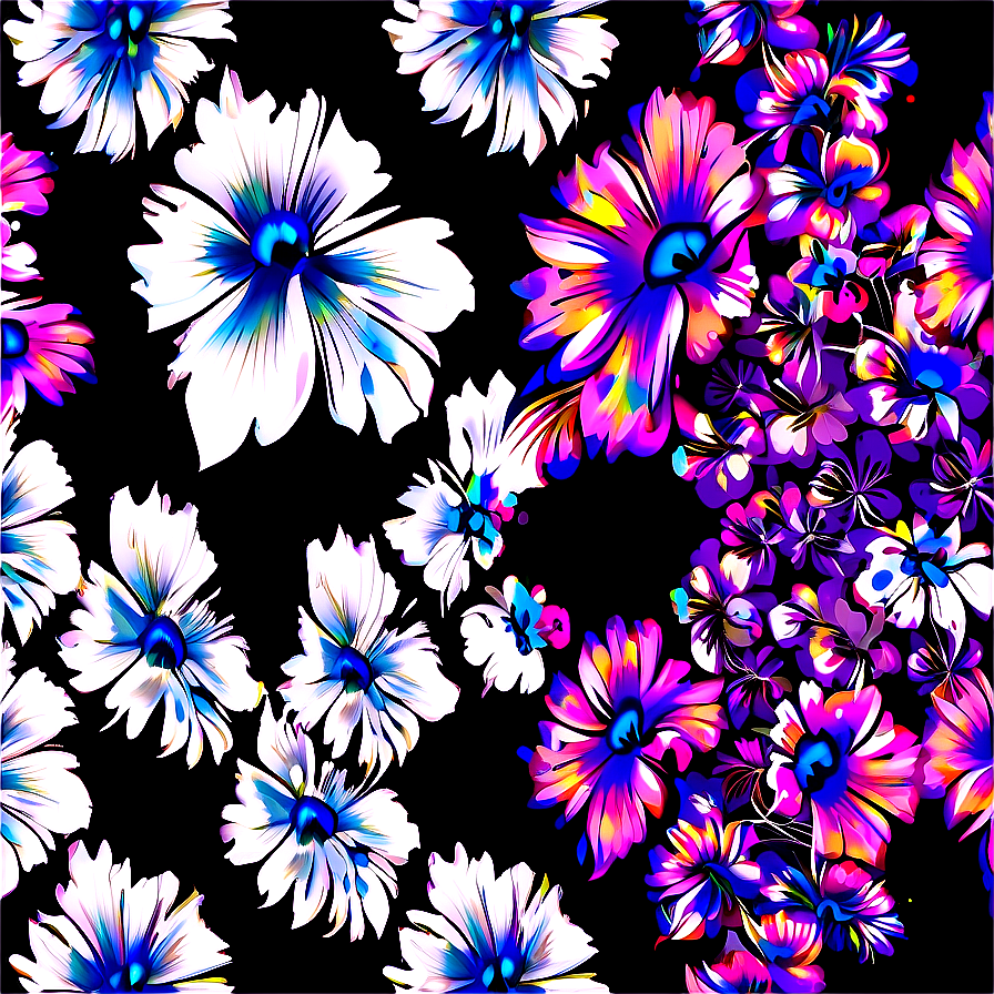 Digital Floral Pattern Png 72 PNG