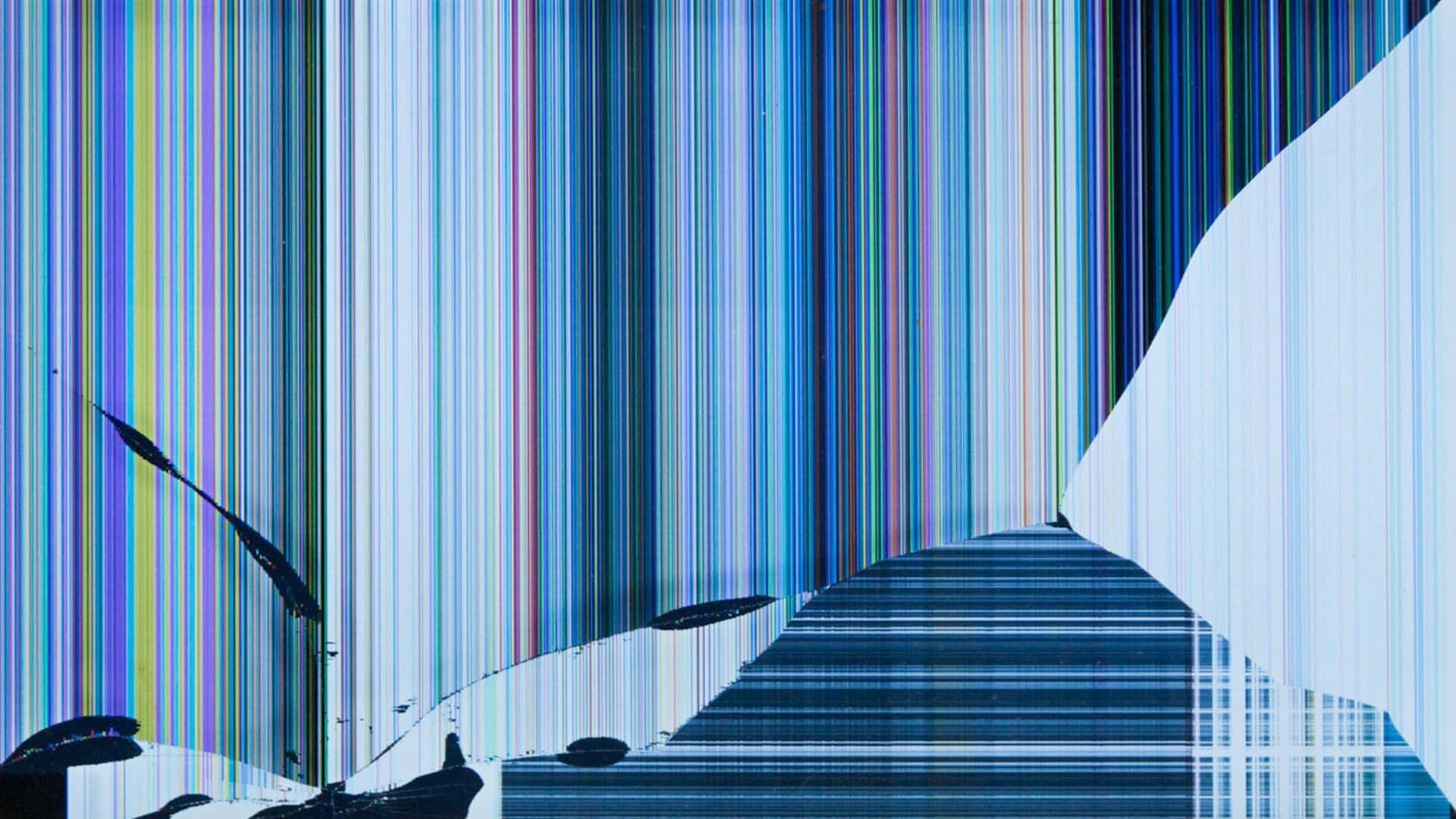 Digital Glitch Staircase Art Wallpaper