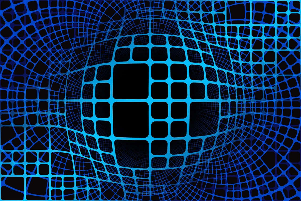 Digital Grid Sphere Abstract Wallpaper