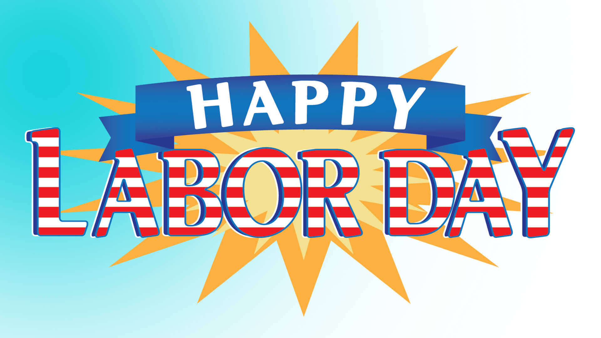 Digital Happy Labor Day Logo Wallpaper