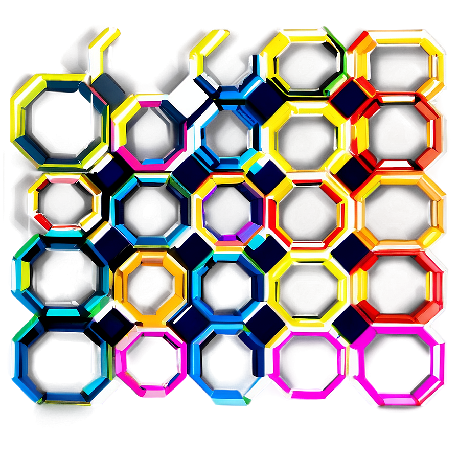 Digital Hexagon Pattern Png 56 PNG