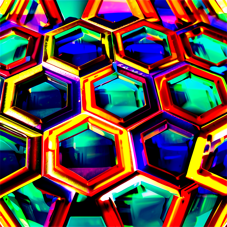 Digital Hexagon Pattern Png Pyv PNG