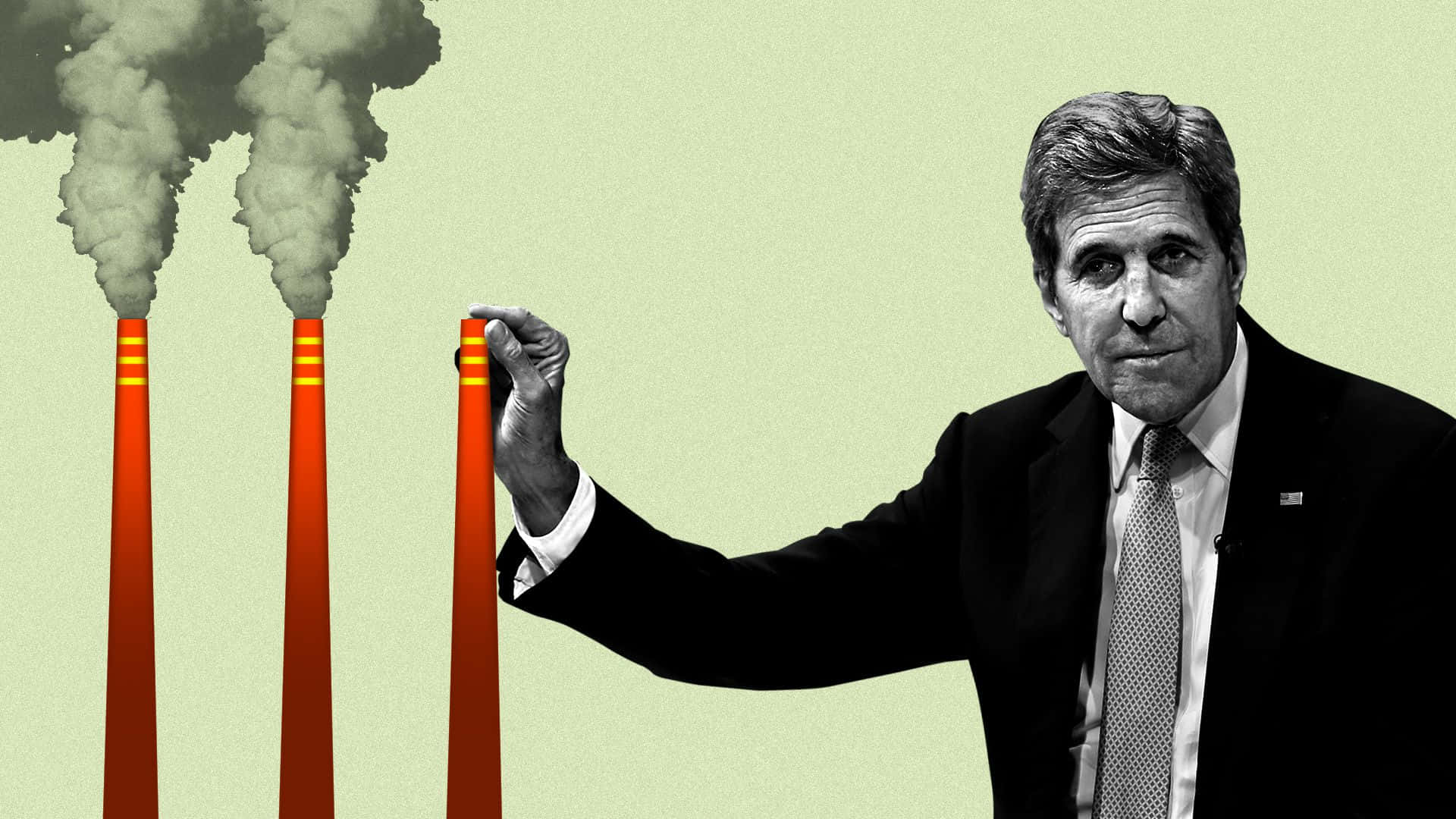 Digital Illustration About Climate Featuring John Kerry Wallpaper