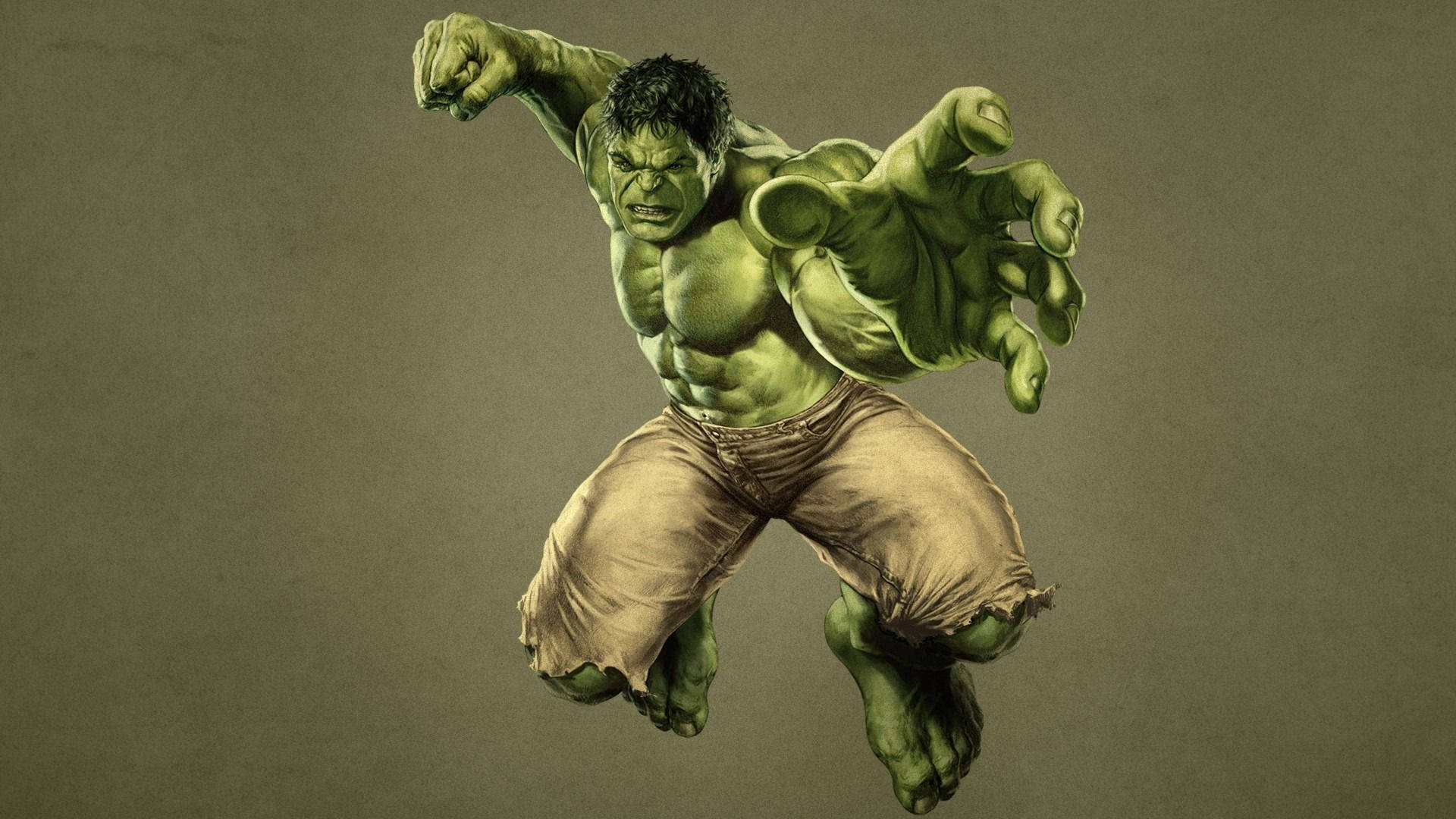 Digital Incredible Hulk Punch Background