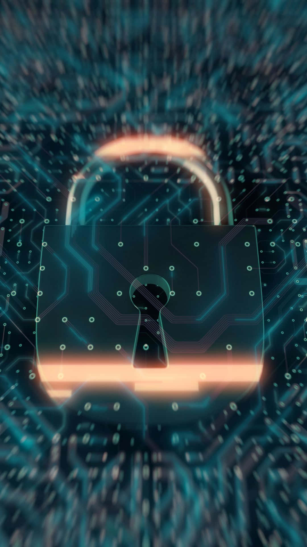 Digital Lock Cybersecurity Concept Wallpaper