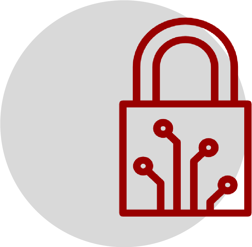 Digital Lock Cybersecurity Icon PNG