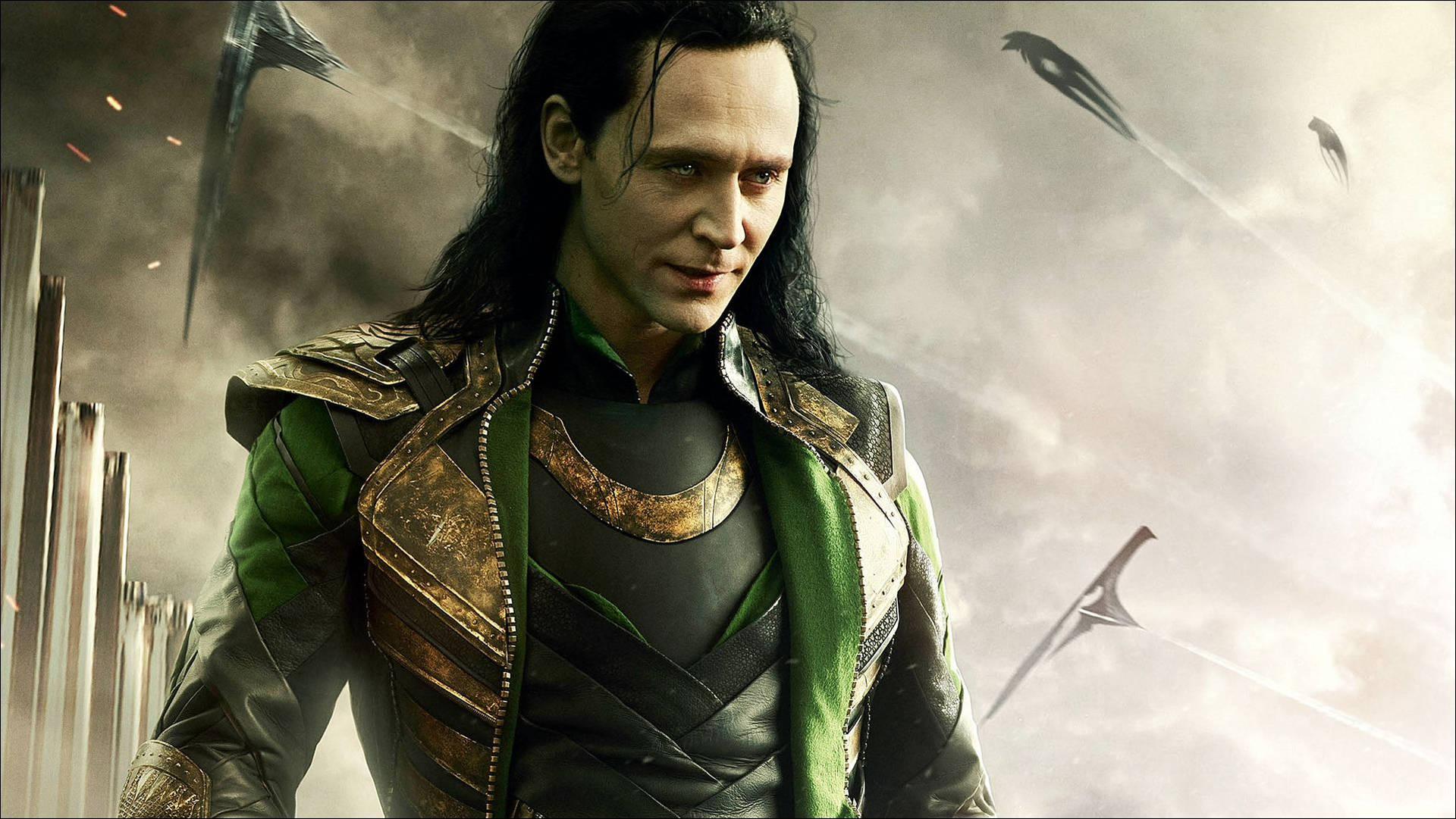 The mischievous Loki in battle mode. Wallpaper