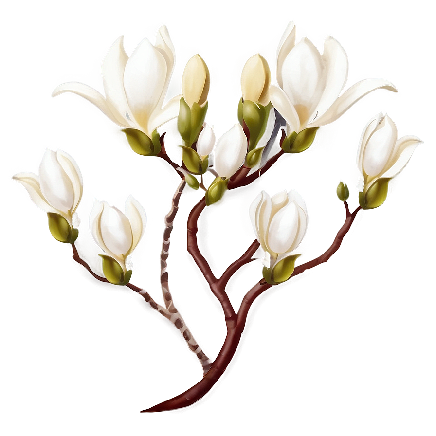 Digital Magnolia Flower Art Png 25 PNG