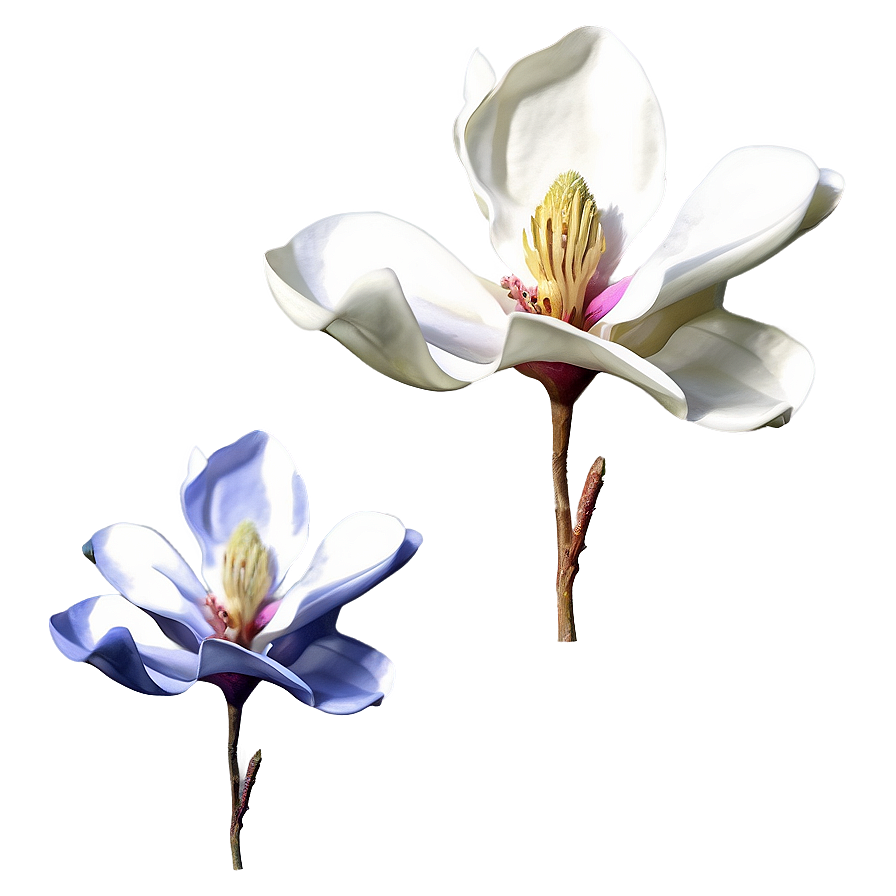 Digital Magnolia Flower Art Png Nkf PNG