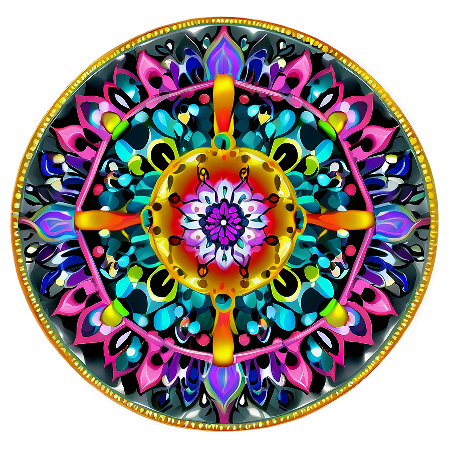 Digital Mandala Print Png Omj PNG