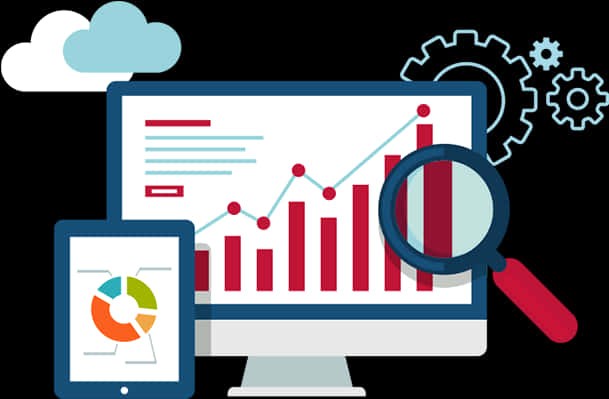 Digital Marketing Analysis Concept PNG