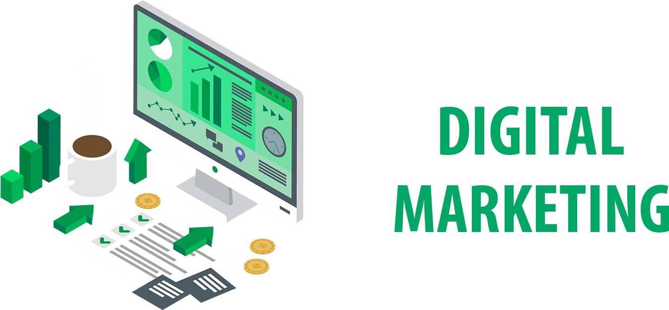 Digital Marketing Analysis Isometric PNG