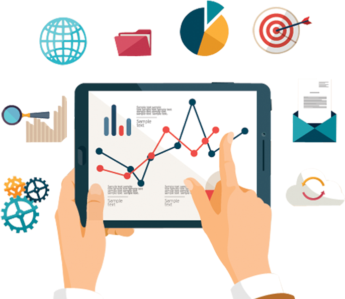 Digital Marketing Analytics Tablet PNG