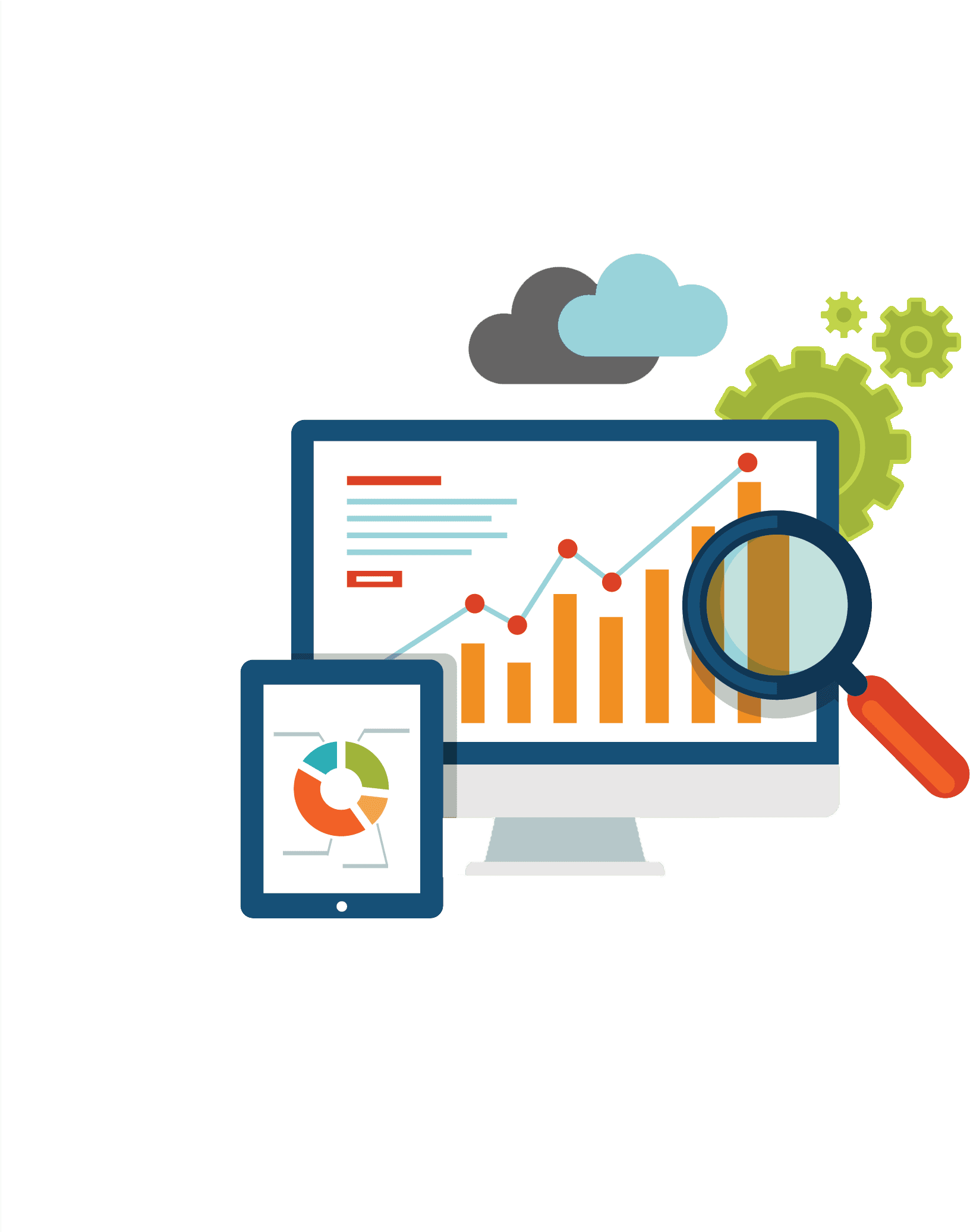 Digital Marketing Analytics Visualization PNG