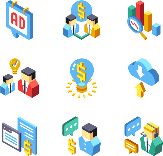 Digital Marketing Icons Set PNG