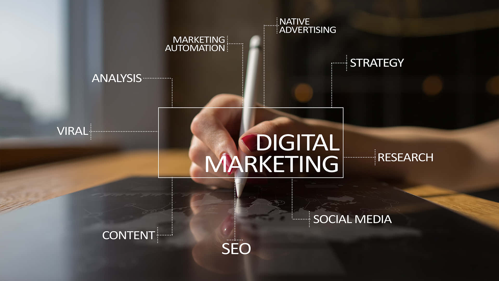 Digital Marketing Strategy Concept Wallpaper