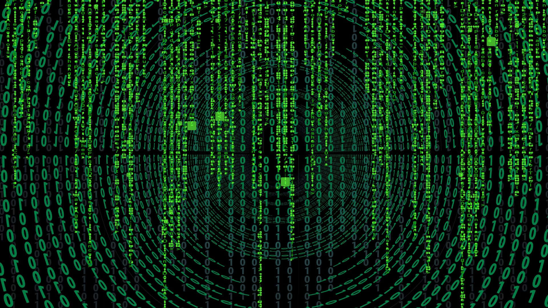 Digital Matrix Code Tunnel Wallpaper