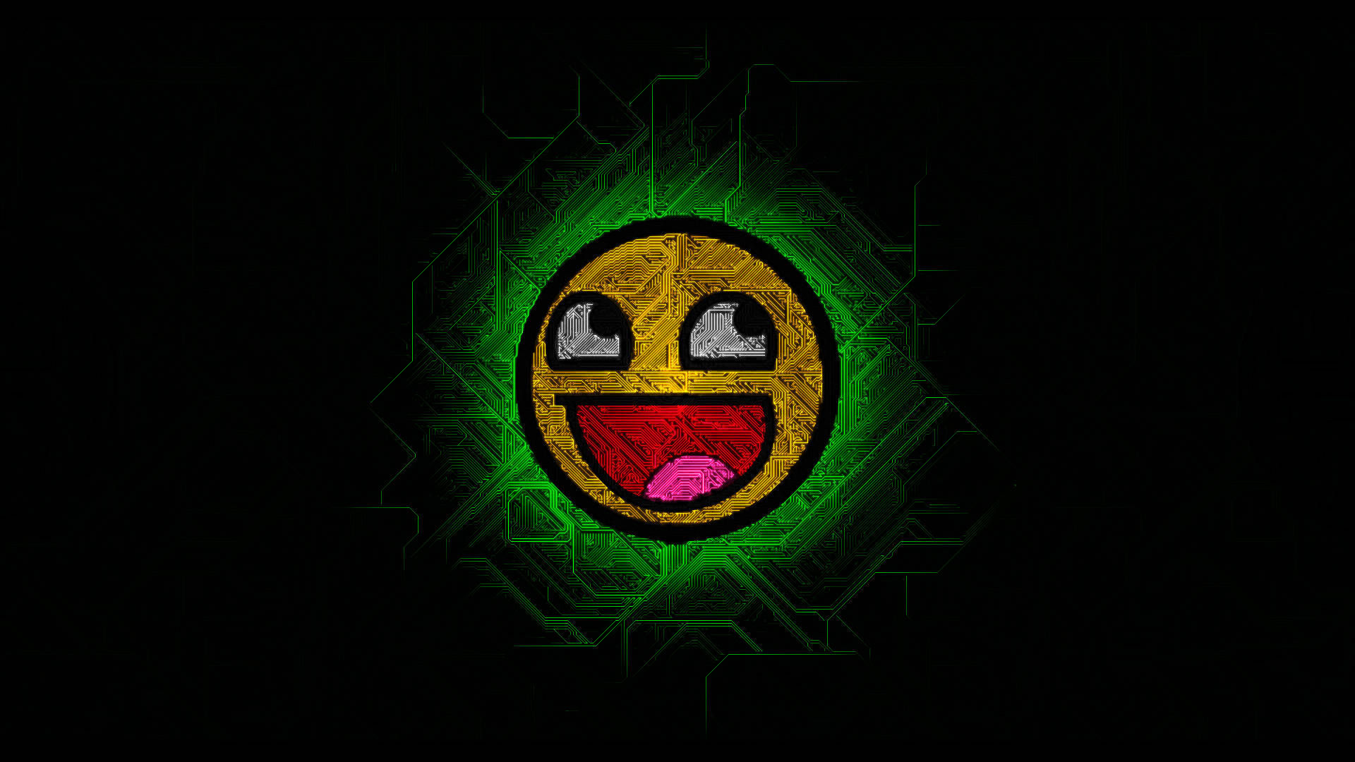 Digital Meme Face Emoji Wallpaper