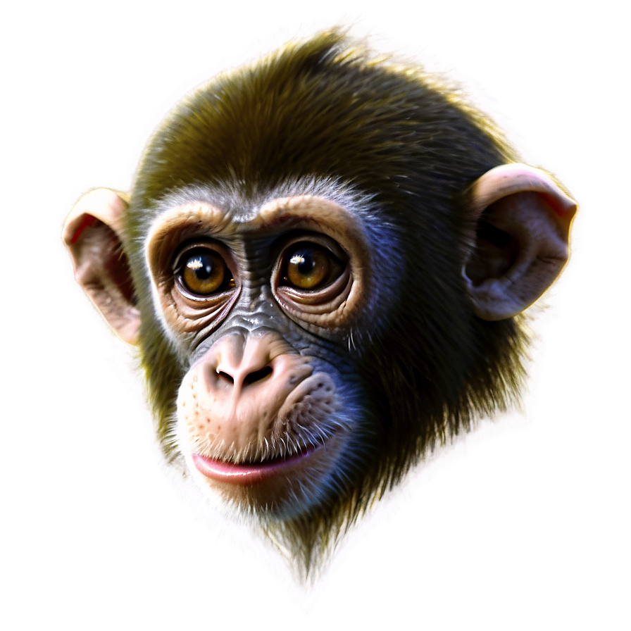 Digital Monkey Face Png 06272024 PNG
