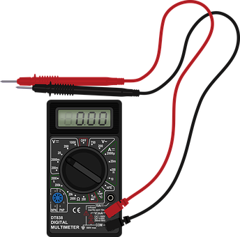 Digital Multimeterwith Probes PNG