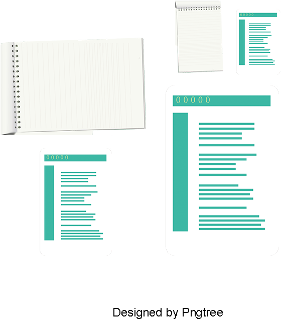 Digital Notebook Paper Design PNG