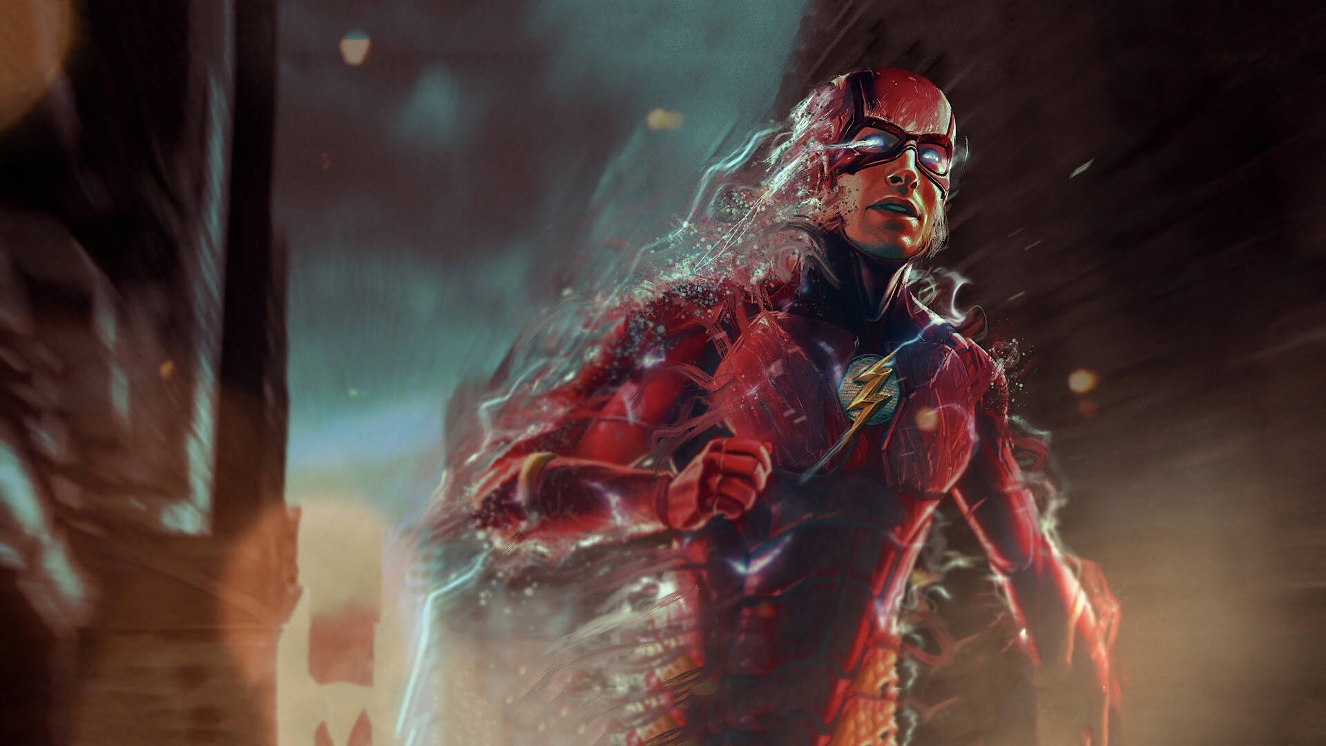 Digital Painting Of Dc Superhero Flash Background