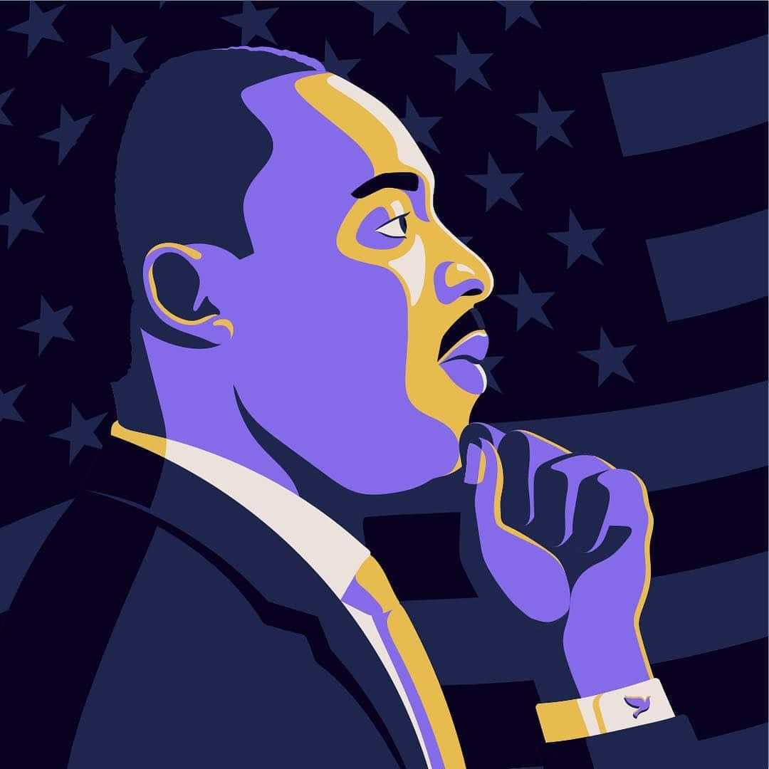 Digital Painting Of Martin Luther King Background