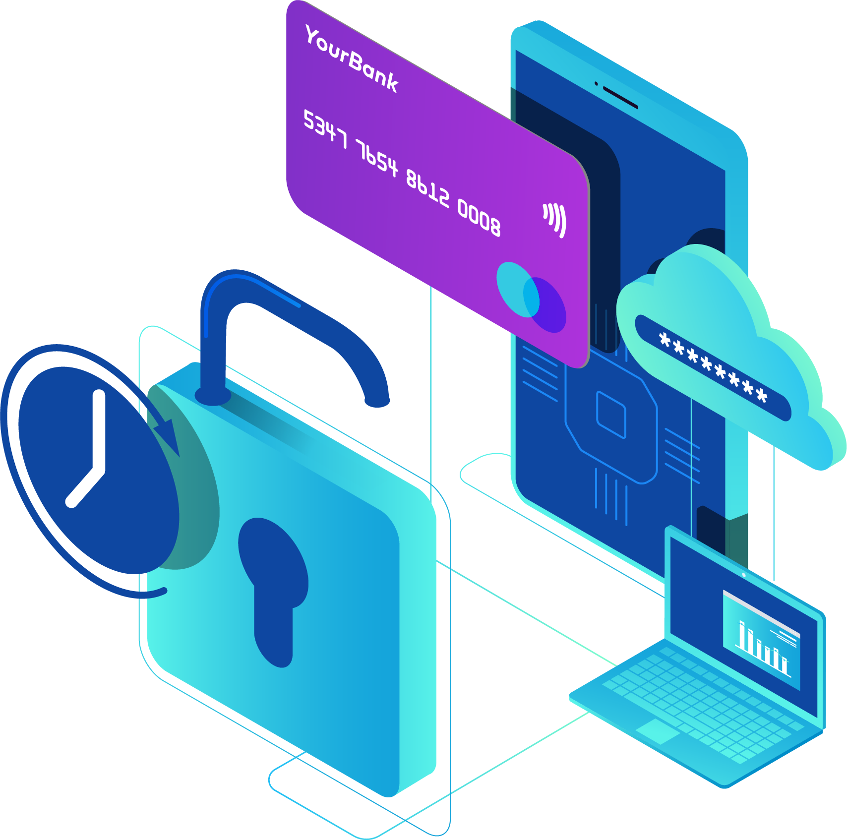 Digital Payment Security Concept PNG
