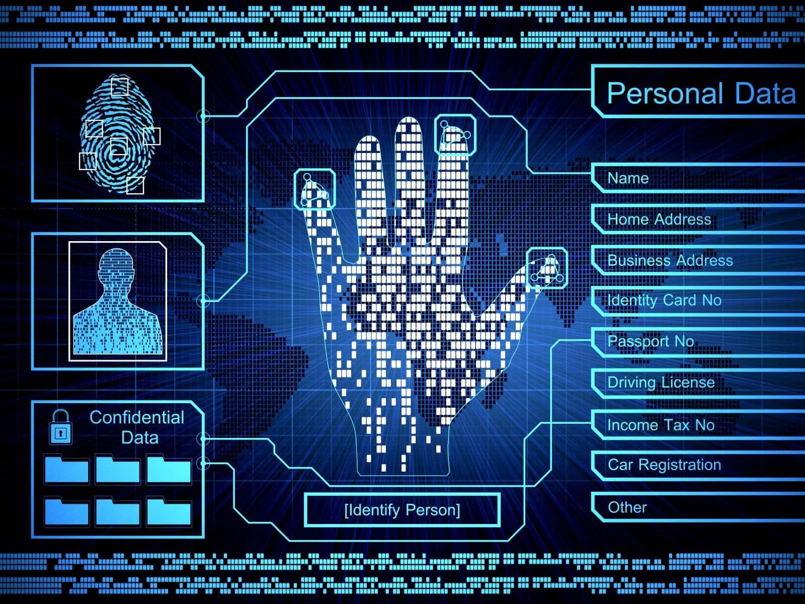 Digital Personal Data Identification Concept Wallpaper