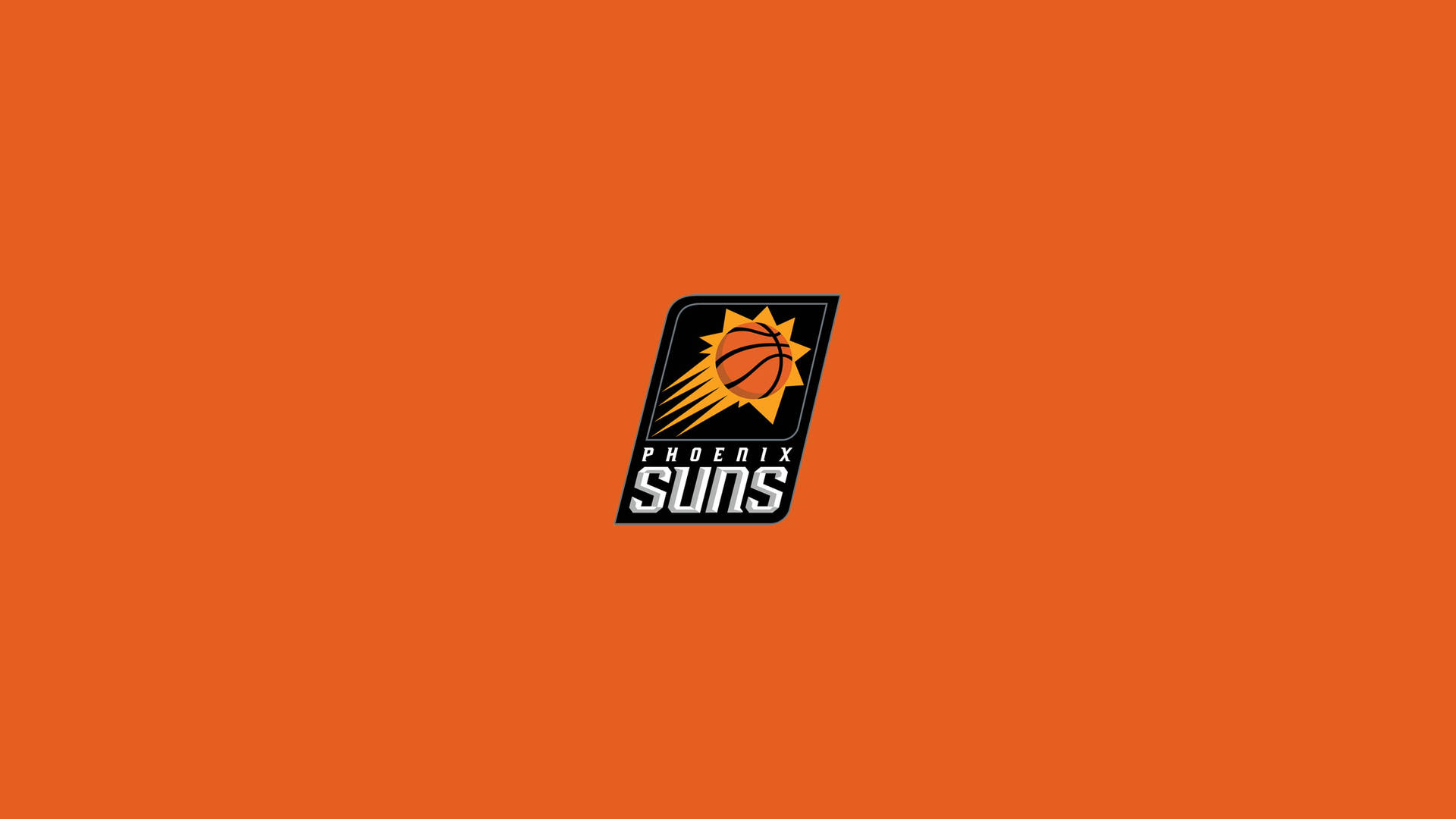 Digital Phoenix Suns Logo In Orange Wallpaper