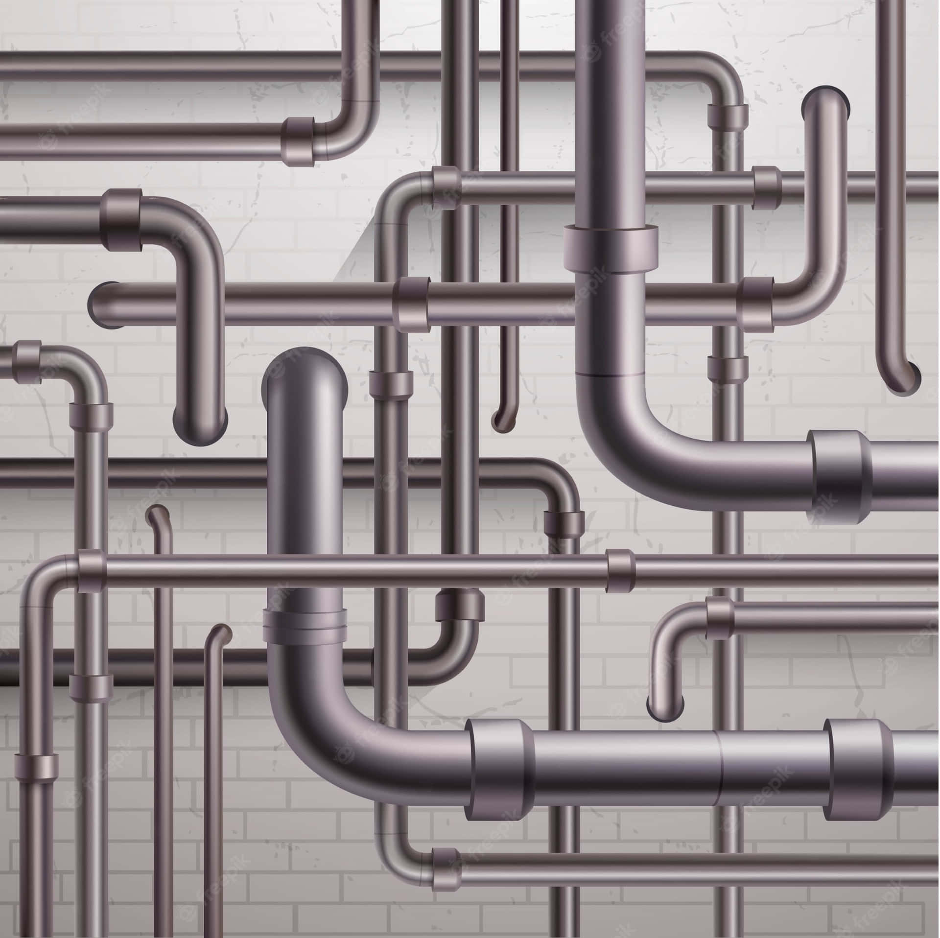 Digital Pipeline And Plumbing System Wallpaper