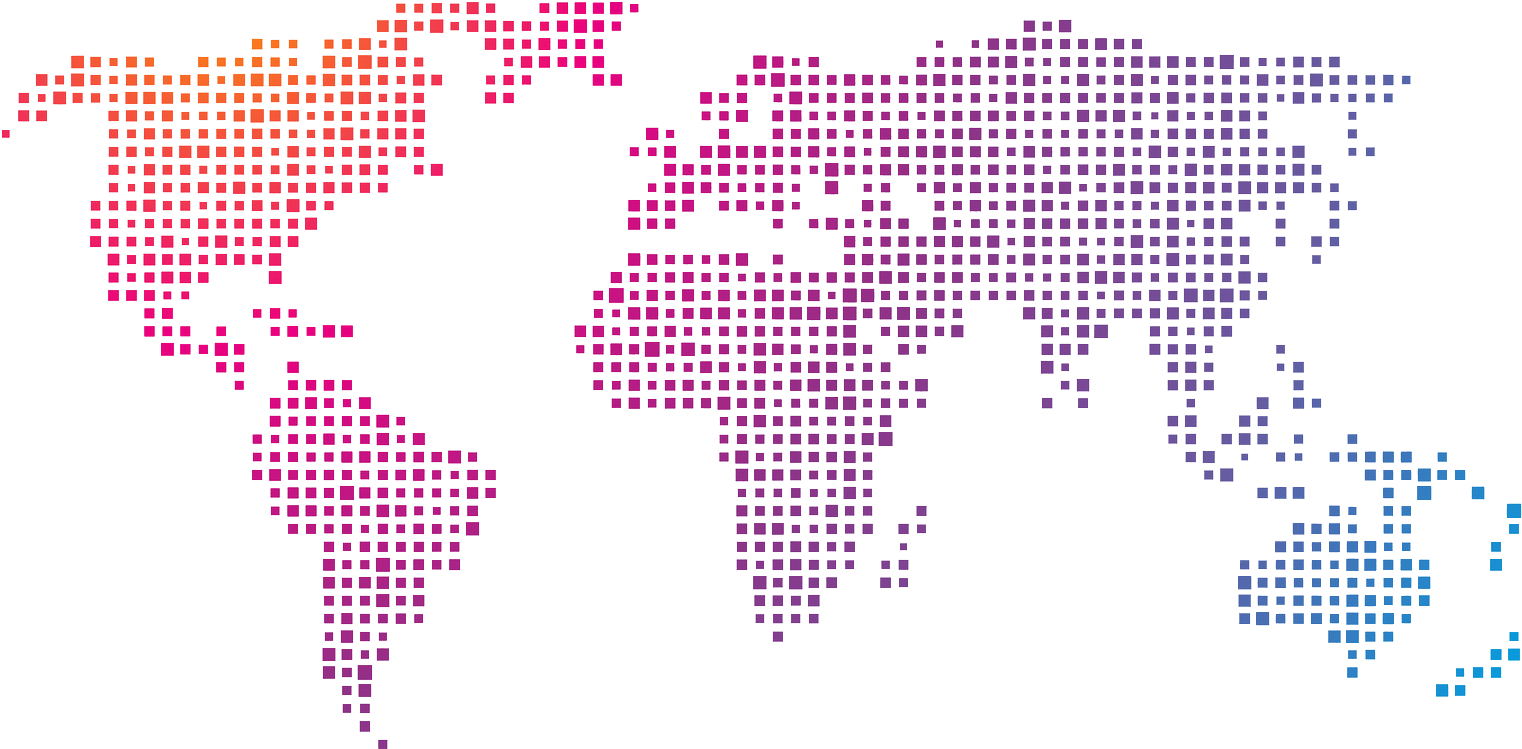 Digital Pixel World Map PNG