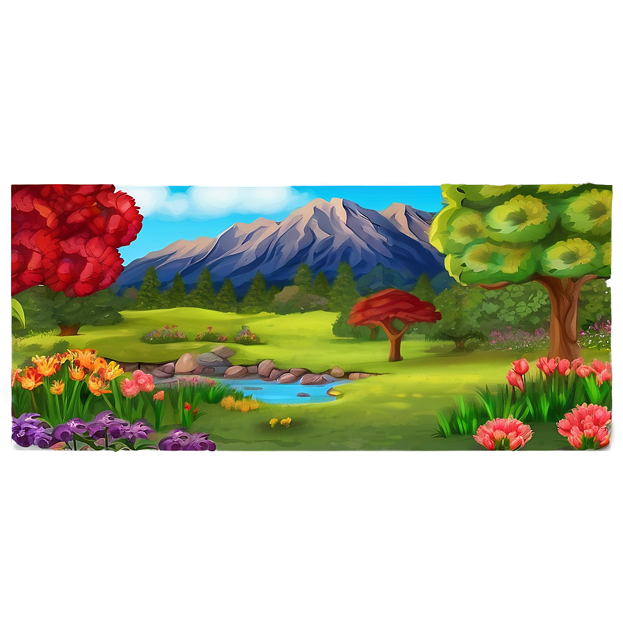 Digital Pop Landscape Scene Png 53 PNG