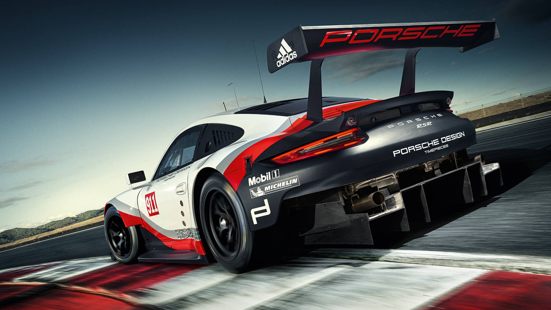 Digital Porsche Racing Car Wallpaper