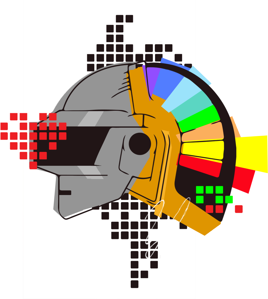 Digital Punk Helmet Art PNG