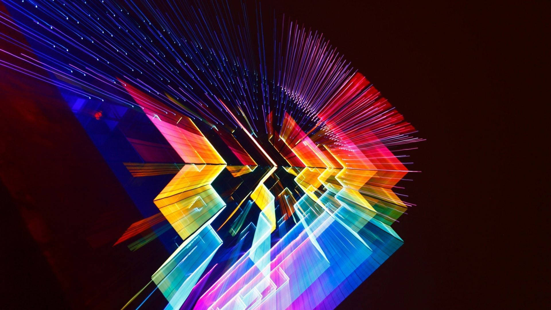Digital Rainbow Abstract Wallpaper