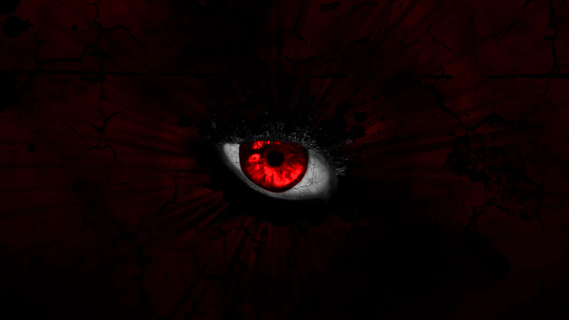 Digital Red Eye: A Symbol of Intensity and Focus Wallpaper