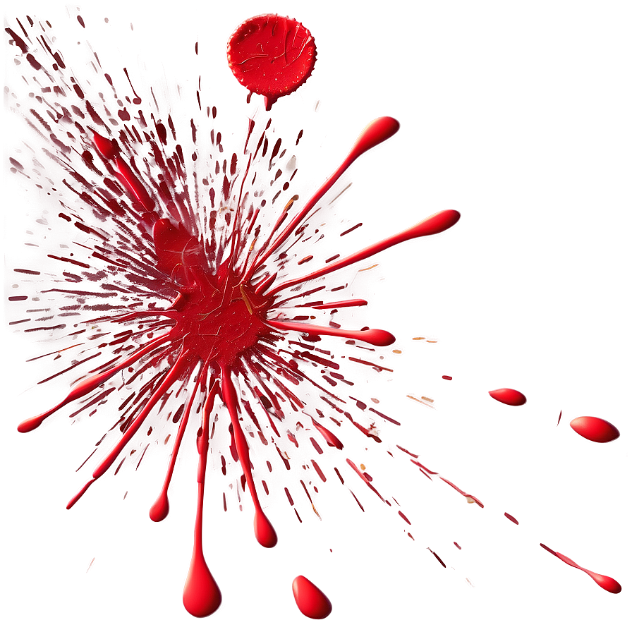 Digital Red Splatter Artwork Png Byc26 PNG