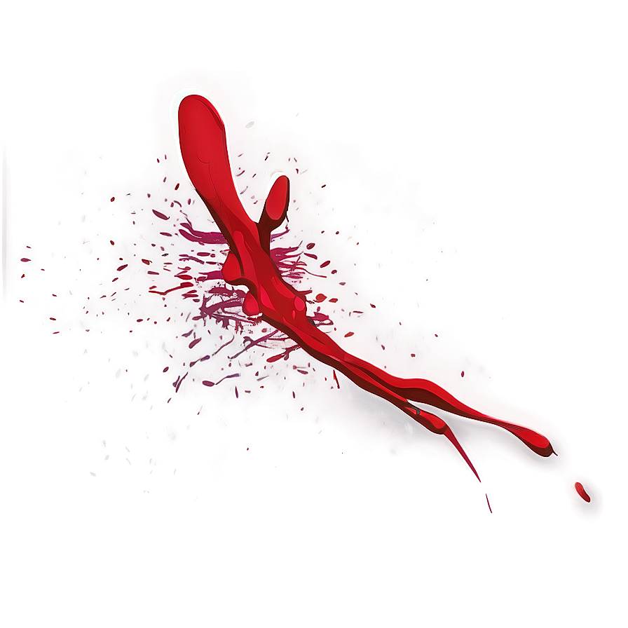 Digital Red Splatter Artwork Png Gil PNG