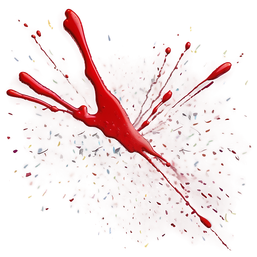 Digital Red Splatter Artwork Png Jsb18 PNG