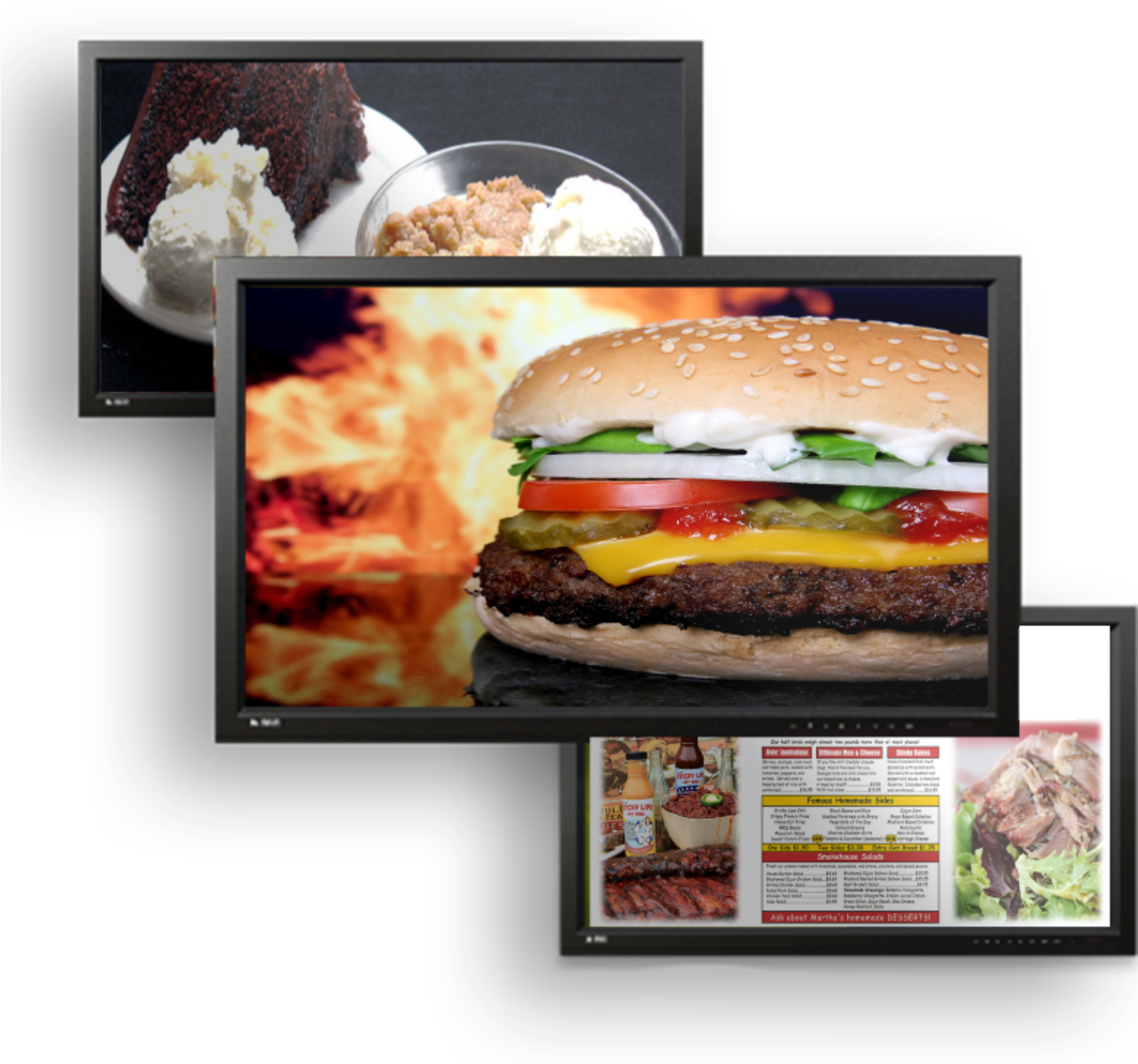 Digital Restaurant Menu Display PNG