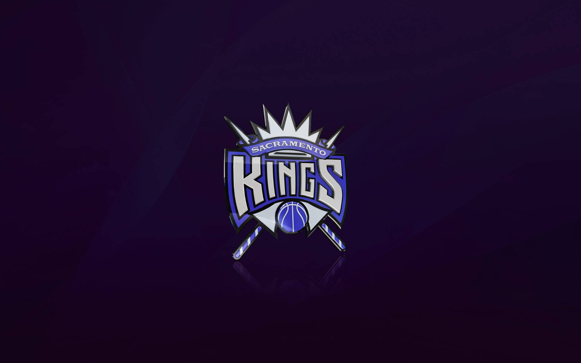 Digital Sacramento Kings Logo i blå og sølv. Wallpaper