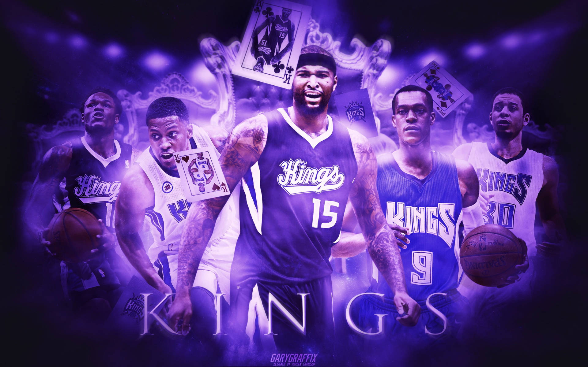 Digital Sacramento Kings Players Wallpaper